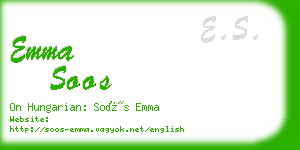 emma soos business card